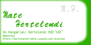 mate hertelendi business card